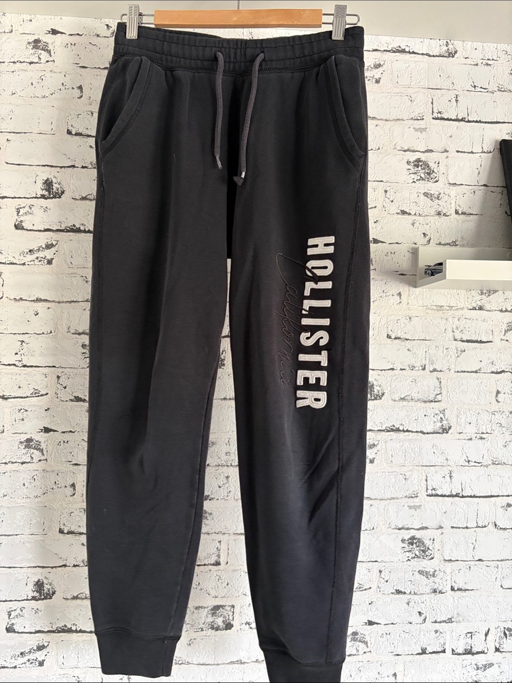 Hollister Black Jogger Waistband with Branded Tag